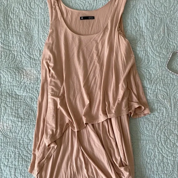 KRISA Tan Asymmetric Dress